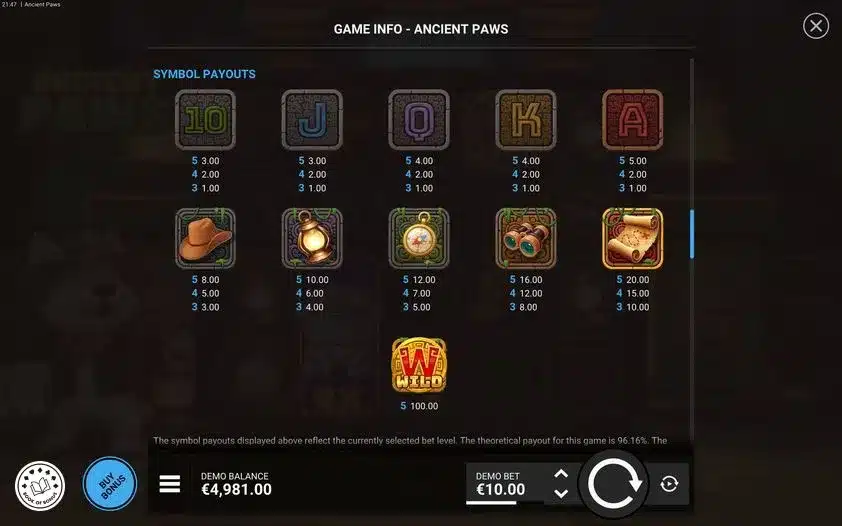 สัญลักษณ์ และ อัตราการจ่าย